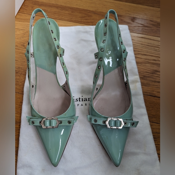 ❌ SOLD ❌ Vintage Christian Dior Turquoise Heels size 39.5 - Picture 13 of 15